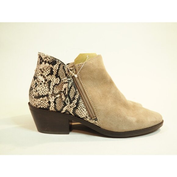 Cole Haan Snakeskin Tan Suede Zipper Ankle Boots, Size 7 (US) - Picture 3 of 10